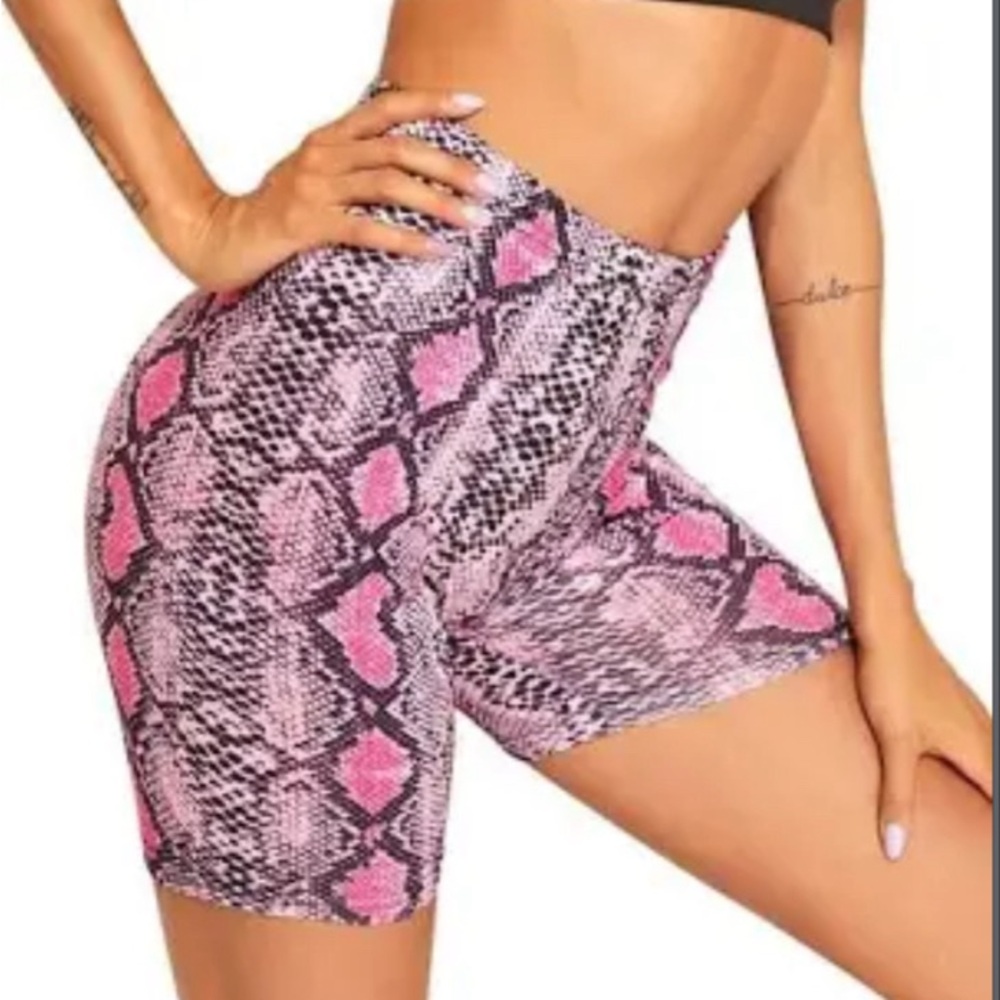 Good Luck Gem LARGE Pink Black Bike Shorts